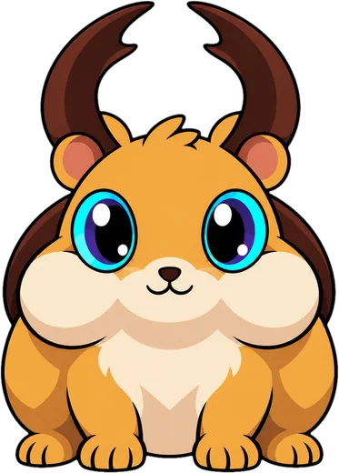 Cheekshell, a hamster and stag beetle creature