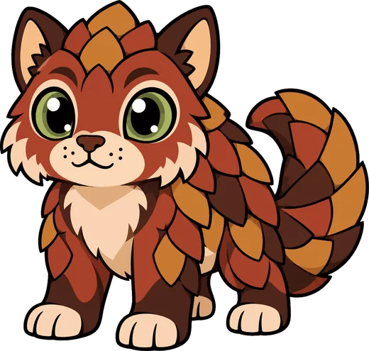 Fox-Pangolin, a fox and pangolin creature