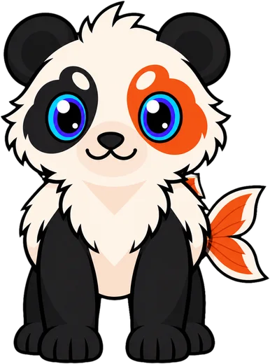 Koibear, a panda and koi creature
